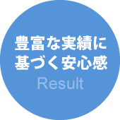 豊富な実績に基づく安心感Result